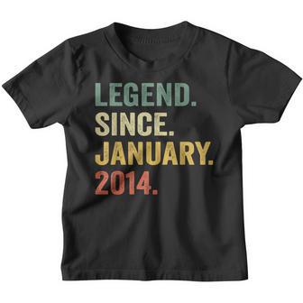 9 Years Old Gifts 9Th Birthday Boy Legend Since January 2014 V2 Youth T-shirt - Thegiftio UK