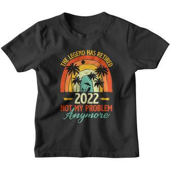 90S Retro Summer Rainbow The Legend Has Retired 2022 Not My Problem Anymore Youth T-shirt - Monsterry