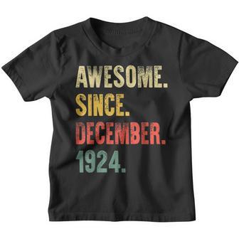 98 Years Old Awesome Since December 1924 98Th Birthday Youth T-shirt - Thegiftio UK
