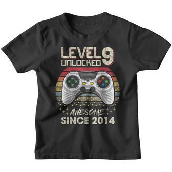 9Th Birthday Boy Level 9 Unlocked Awesome 2014 Video Gamer V2 Youth T-shirt - Thegiftio UK