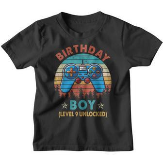 9Th Birthday Boy Level 9 Unlocked Awesome Since 2014 Gifts Youth T-shirt - Seseable