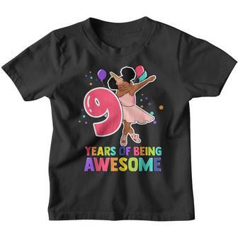 9Th Birthday Dabbing Unicorn Girl 9 Years Old Bday Youth T-shirt - Thegiftio UK