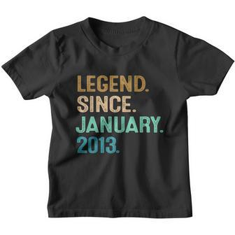 9Th Birthday Funny Gifts 9 Year Old Legend Since January 2013 V2 Youth T-shirt - Monsterry