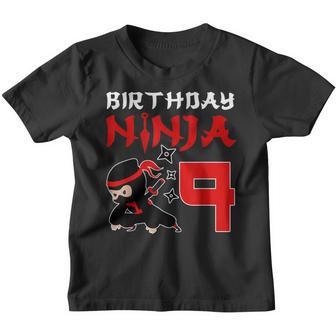 9Th Birthday Ninja Im 9 Years Old Bday Party Best Boy Youth T-shirt - Thegiftio UK