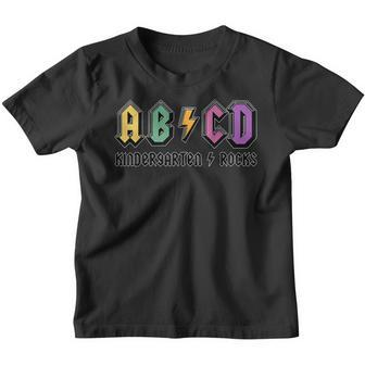 Abcd Kindergarten Rocks Teachers Kinder Cute Funny Youth T-shirt - Thegiftio UK