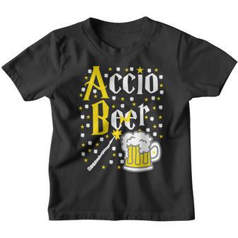 Accio Beer Wizard Wand Funny St Patricks Day Youth T-shirt - Monsterry AU