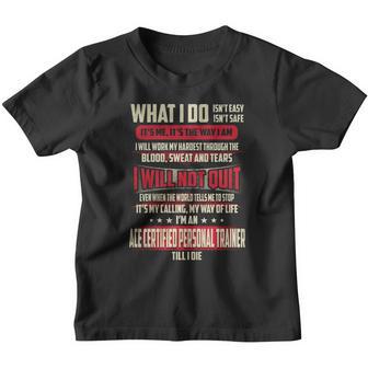 Ace Certified Personal Trainer What I Do Job Shirts Youth T-shirt - Thegiftio UK
