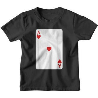 Ace Of Hearts Playing Cards Halloween Costume Deck Of Cards Youth T-shirt - Thegiftio UK