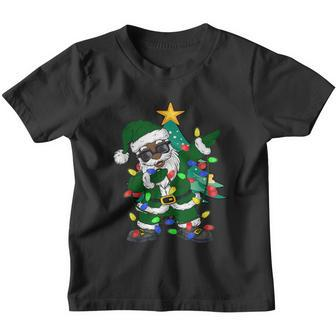 African American Santa Claus Ugly Christmas Pajamas 2021 Gift Youth T-shirt - Monsterry AU