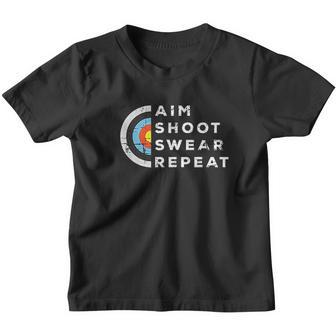 Aim Swear Repeat Archery Costume Archer Gift Archery Youth T-shirt