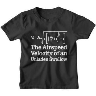 Airspeed Velocity Of An Unladen Swallow Youth T-shirt - Thegiftio UK