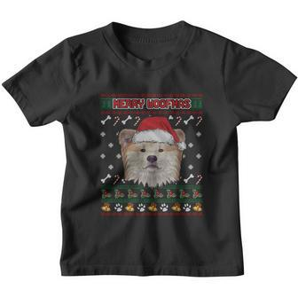 Akita Inu Dog Merry Woofmas Ugly Christmas Sweater Meaningful Gift Youth T-shirt - Monsterry UK