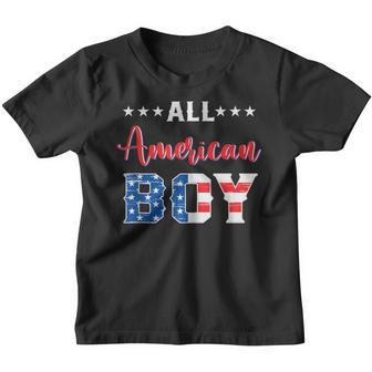All American Boy 4Th Of July Fathers Day Us Flag Family Youth T-shirt - Thegiftio UK