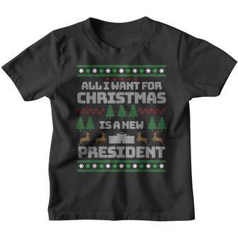 All I Want For Christmas Is A New President Christmas V3 Youth T-shirt - Thegiftio UK