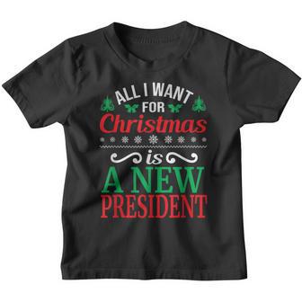 All I Want For Christmas Is A New President Christmas V9 Youth T-shirt - Thegiftio UK