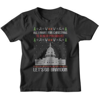 All I Want For Christmas Is A New President V8 Youth T-shirt - Thegiftio UK