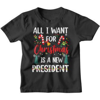 All I Want For Christmas Is A New President Xmas Pajama V2 Youth T-shirt - Thegiftio UK