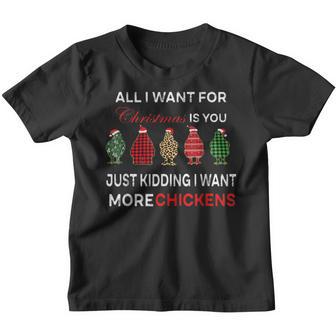 All I Want For Christmas Is You Just Kidding I Want Chicken V3 Youth T-shirt - Thegiftio UK