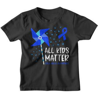 All Kids Matter Child Abuse Prevention Awareness Pinwheel Youth T-shirt | Mazezy