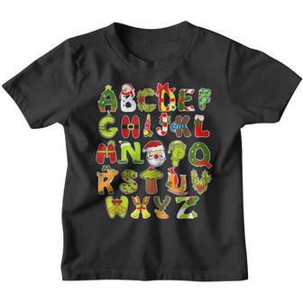 Alphabet Abc Learning Christmas Funny Boys Girls Youth T-shirt - Thegiftio UK