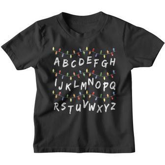Alphabet Christmas Lights Gift Xmas Idead For Teachers Kids Youth T-shirt - Thegiftio UK