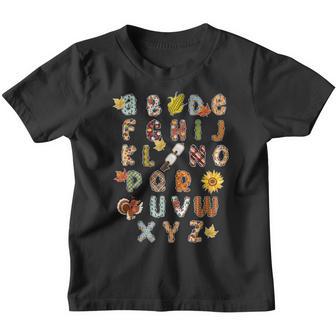 Alphabet Funny Turkey Thanksgiving Costume Preschool Teacher V4 Youth T-shirt - Thegiftio UK