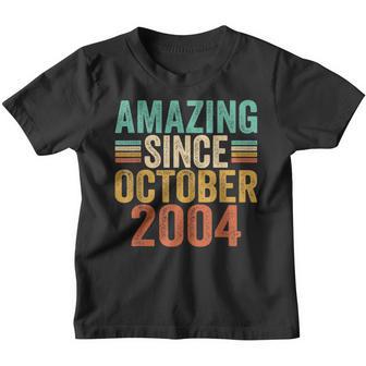 Amazing Since October 2004 18 Years Old 18Th Birthday Boys Youth T-shirt - Thegiftio UK
