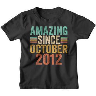 Amazing Since October 2012 10 Years Old 10Th Birthday Boys Youth T-shirt - Thegiftio UK