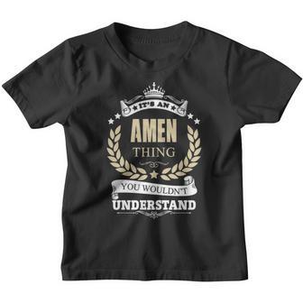 Amen Shirt Personalized Name Gifts T Shirt Name Print T Shirts Shirts With Name Amen Youth T-shirt - Thegiftio UK