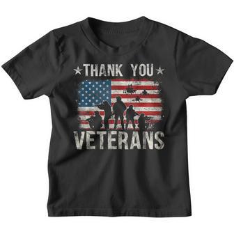 American Flag Thank You Veterans For Men Women Kids Youth T-shirt - Thegiftio UK