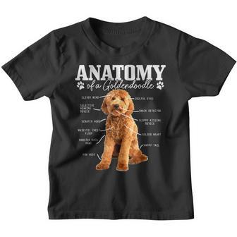 Anatomy Of A Goldendoodle Funny Cute Dog Doodle Mom Dad Youth T-shirt - Thegiftio UK