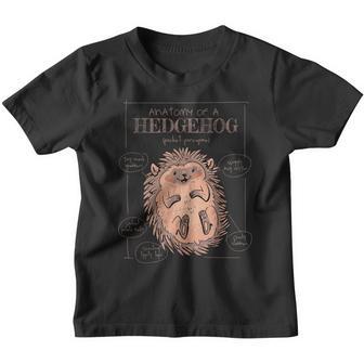 Anatomy Of A Hedgehog Funny Hedgehog Girls Boys Kids Youth T-shirt - Thegiftio UK