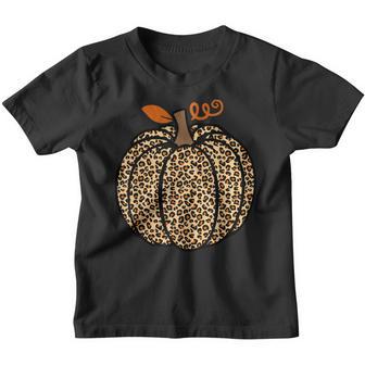 Animal Leopard Pumpkin Halloween Fall Autumn Youth T-shirt - Thegiftio UK