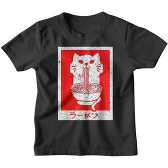 Anime Cat Ramen Kawaii Neko Noodles Youth T-shirt - Thegiftio UK