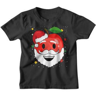 Apple Santa Claus Beard Funny Christmas Gifts Teacher Men V2 Youth T-shirt - Thegiftio UK