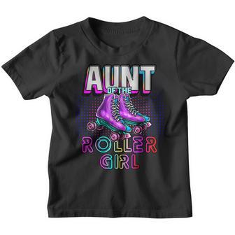 Aunt Of Roller Girl Roller Skating Birthday Matching Family Youth T-shirt - Thegiftio UK