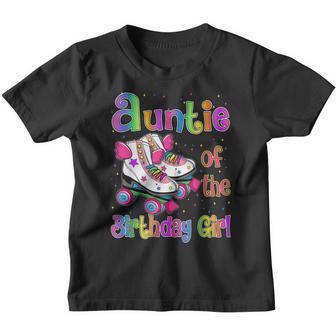 Auntie Birthday Girl Rolling Skate Birthday Family Party Youth T-shirt - Thegiftio UK