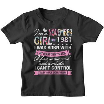 Awesome Since 1981 39Th Birthday Im A November Girl 1981 Youth T-shirt - Thegiftio UK