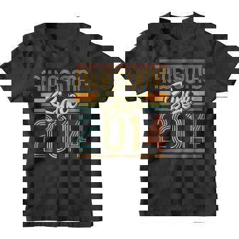 Awesome Since 2014 9Th Birthday 9 Years Old Bday Kids Boys Youth T-shirt | Mazezy