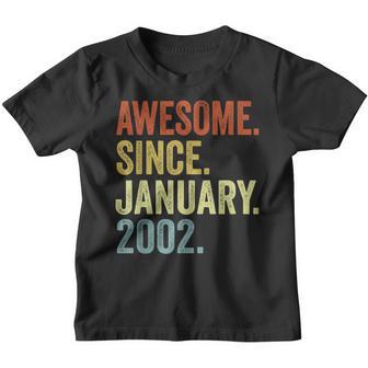 Awesome Since January 2002 Gifts 21 Years Old 21Th Birthday Youth T-shirt - Thegiftio UK
