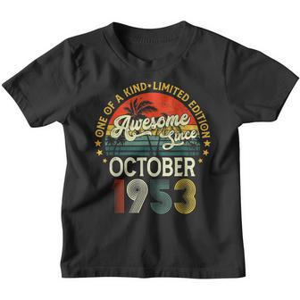 Awesome Since October 1953 69 Years Old Gifts 69Th Birthday Youth T-shirt - Thegiftio UK