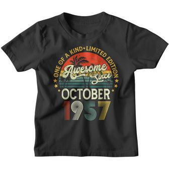 Awesome Since October 1957 65 Years Old Gifts 65Th Birthday Youth T-shirt - Thegiftio UK