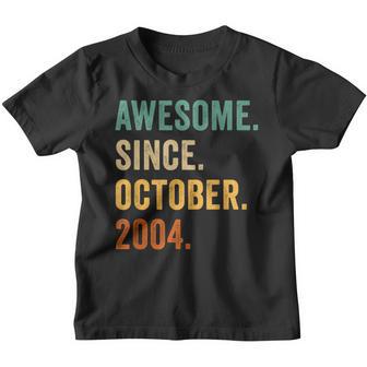 Awesome Since October 2004 18 Years Old Gifts 18Th Birthday Youth T-shirt - Thegiftio UK