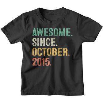 Awesome Since October 2015 7Th Birthday Gifts 7 Year Old Boy V2 Youth T-shirt - Thegiftio UK