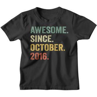 Awesome Since October 2016 6Th Birthday Gifts 6 Year Old Boy V3 Youth T-shirt - Thegiftio UK