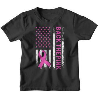 Back The Pink Breast Cancer Awareness Flag Toddler Women Men Youth T-shirt - Thegiftio UK