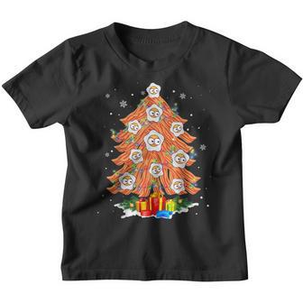 Bacon Christmas Tree Egg Lights Christmas Pajama Funny Gifts Youth T-shirt - Thegiftio UK