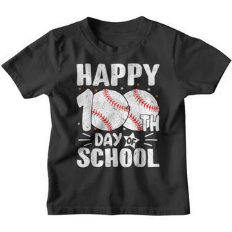 Baseball Happy 100Th Day Of School Kids Teacher Youth T-shirt - Thegiftio UK