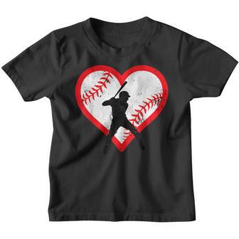 Baseball Heart Valentines Day Gifts N Boys Kids Girls Youth T-shirt - Thegiftio UK