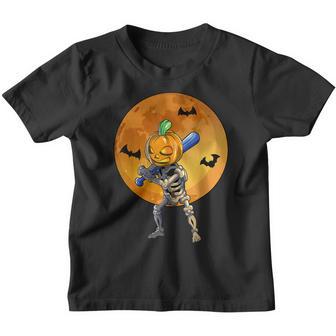 Baseball Skeleton Halloween Men Boys Baseball Halloween V3 Youth T-shirt - Thegiftio UK